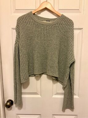 Lightweight Sage Green Knit Sweater
